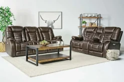Malibu 3 Power Sofa In Chocolate Leather