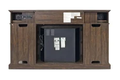 Manning Bluetooth Console W/ Fireplace Insert In White, 68 Inch