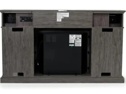 Manning Bluetooth Console W/ Fireplace Insert In White, 68 Inch