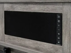 Manning Bluetooth Console W/ Fireplace Insert In White, 68 Inch