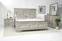 Mariana Bed, Dresser, Mirror & Nightstand In Vintage Creme, Queen