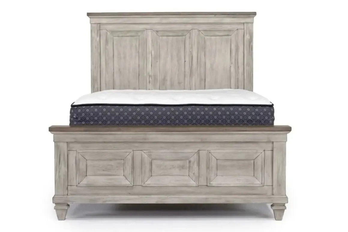 Mariana Bed, Dresser, Mirror & Nightstand In Vintage Creme, Queen