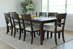 Mariana Dining Table & 8 Chairs In Vintage Mocha