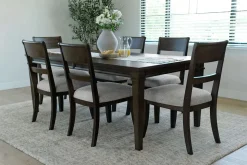 Mariana Dining Table & 6 Chairs In Vintage Mocha