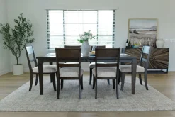 Mariana Dining Table & 6 Chairs In Vintage Mocha