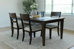 Mariana Dining Table & 4 Chairs In Vintage Mocha