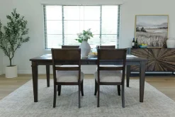 Mariana Dining Table & 4 Chairs In Vintage Mocha