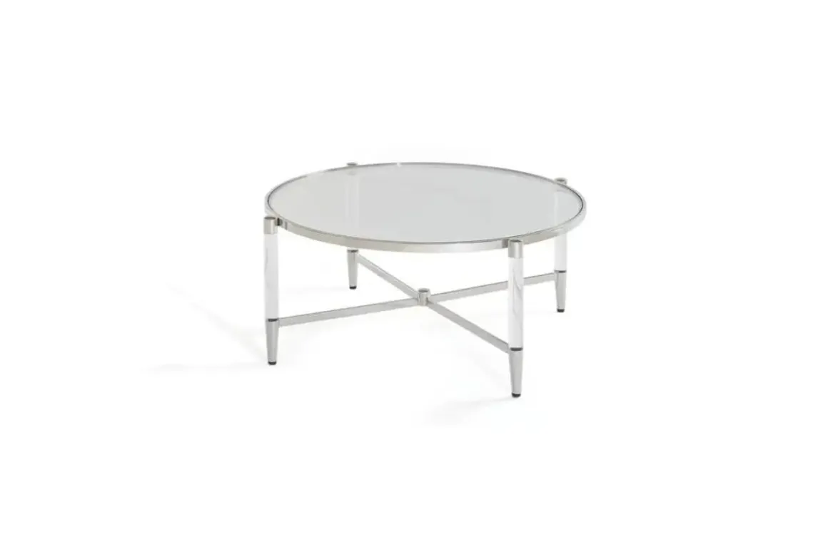 Marilyn Coffee Table In Glass/Acrylic/Polished Stainless Steel