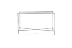 Marilyn Sofa Table In Glass/Acrylic/Polished Stainless Steel