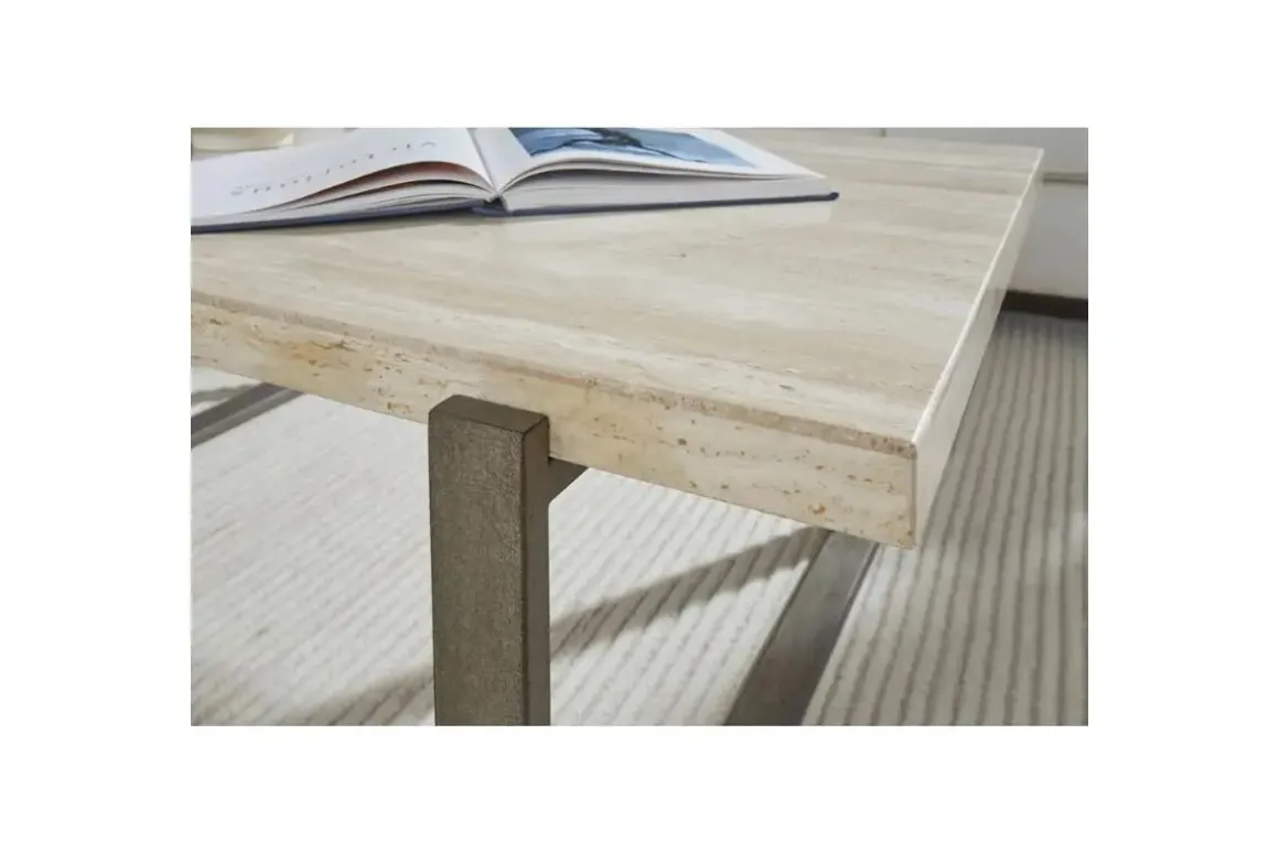 Mario Sofa Table In Travertine