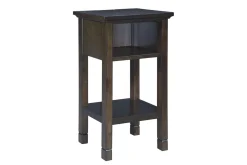 Marnville Accent Table W/ Usb Charger In Espresso