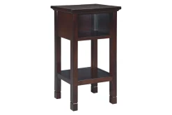 Marnville Accent Table W/ Usb Charger In Espresso
