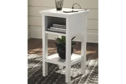 Marnville Accent Table W/ Usb Charger In Espresso
