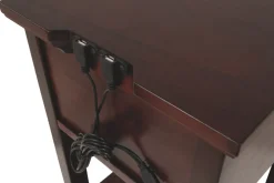 Marnville Accent Table W/ Usb Charger In Espresso