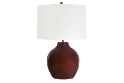 Marron Table Lamp In Maroon