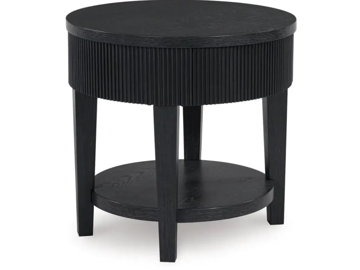 Marstream End Table In Charcoal Black