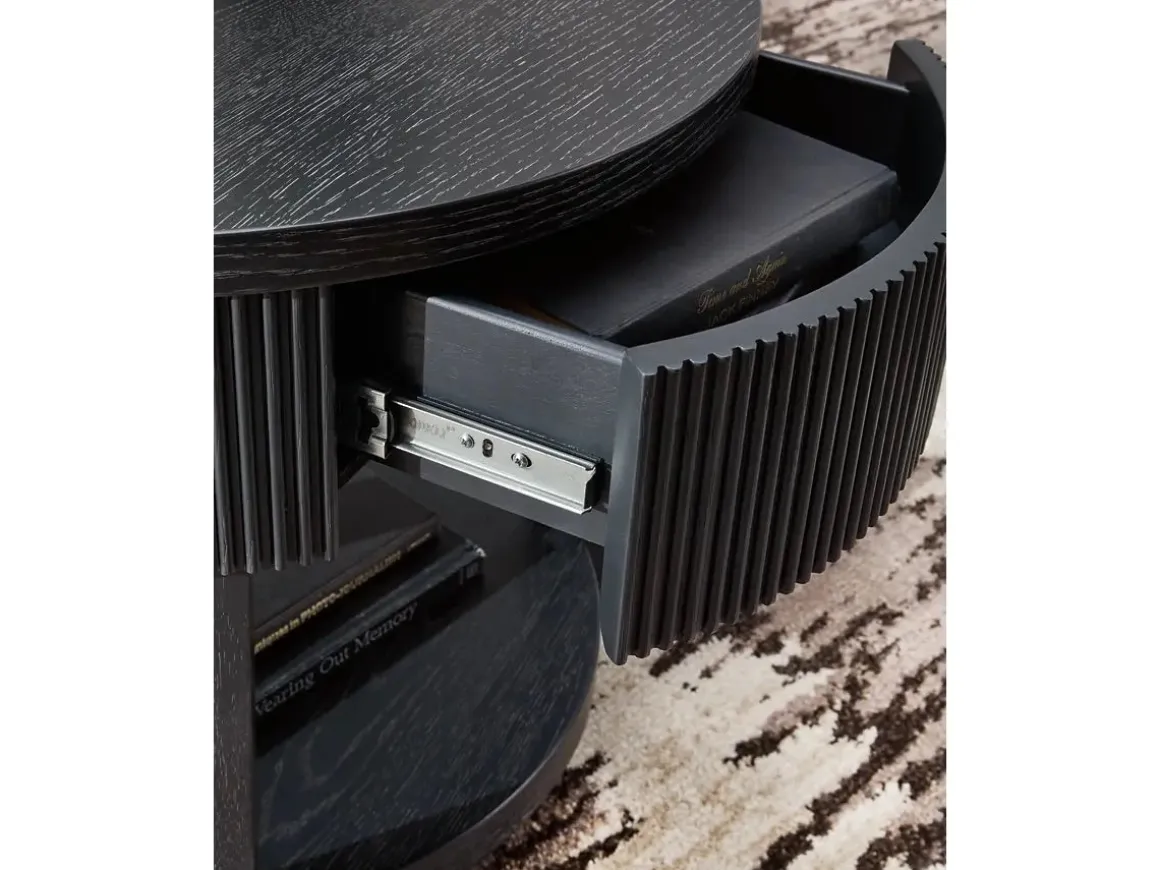 Marstream End Table In Charcoal Black