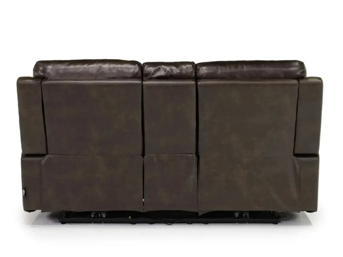 Martina 2 Power Loveseat In Dark Brown