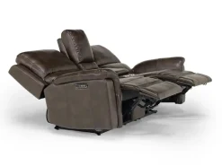 Martina 2 Power Sofa & Loveseat In Dark Brown