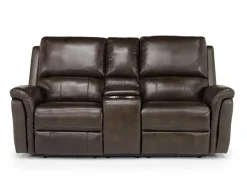 Martina 2 Power Sofa & Loveseat In Dark Brown