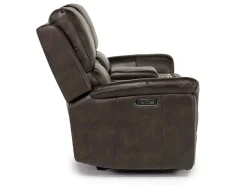 Martina 2 Power Sofa & Loveseat In Dark Brown