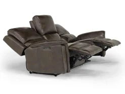 Martina 2 Power Sofa In Dark Brown