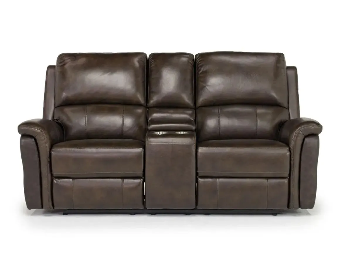Martina Reclining Loveseat In Dark Brown