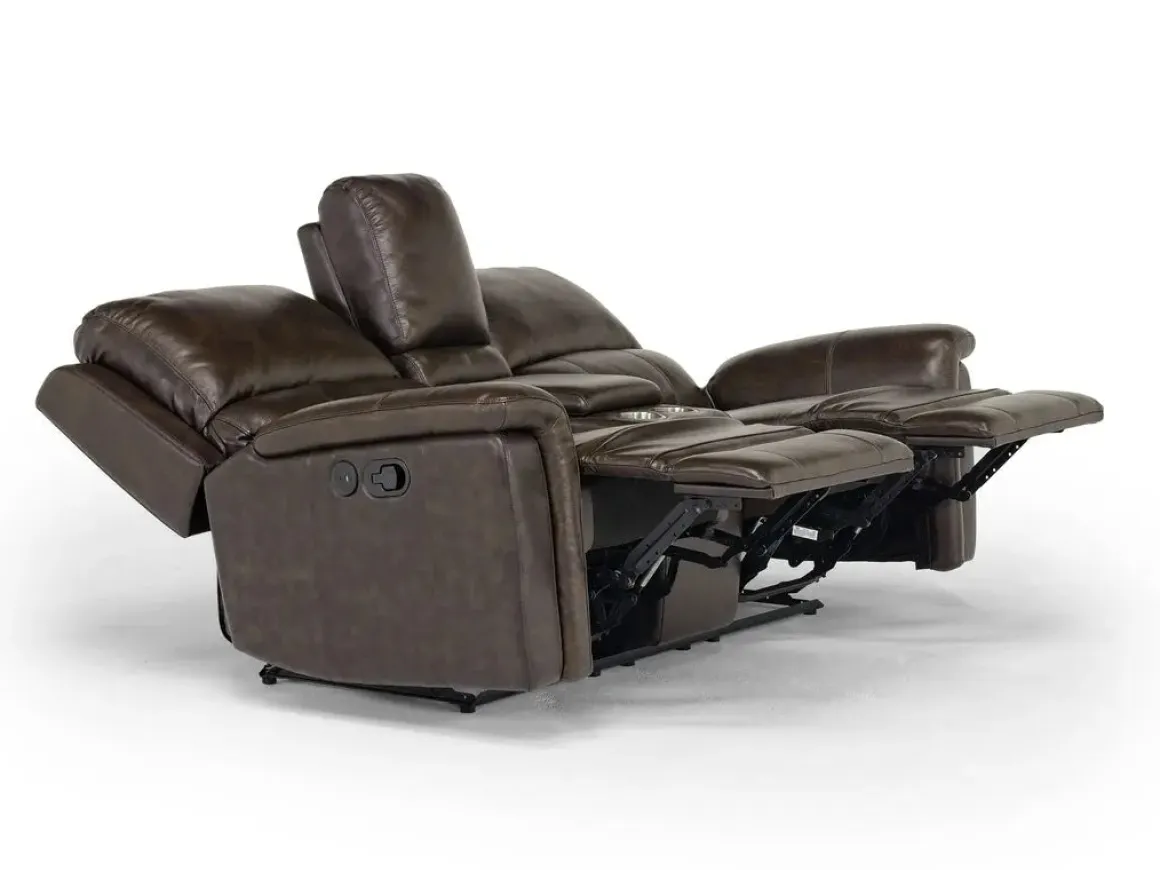 Martina Reclining Sofa & Loveseat In Dark Brown