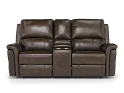 Martina Reclining Sofa & Loveseat In Dark Brown