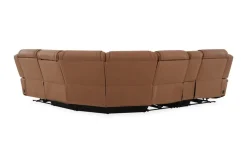 Max 6 Piece 2 Power Sectional In Aline Timber Leather