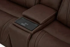 Max 6 Piece 2 Power Sectional In Aline Timber Leather