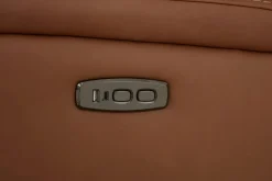 Max 6 Piece 2 Power Sectional W/ 2 Power Armless Recliner In Aline Timber Leather