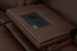 Max 6 Piece 2 Power Sectional W/ 2 Power Armless Recliner In Aline Timber Leather