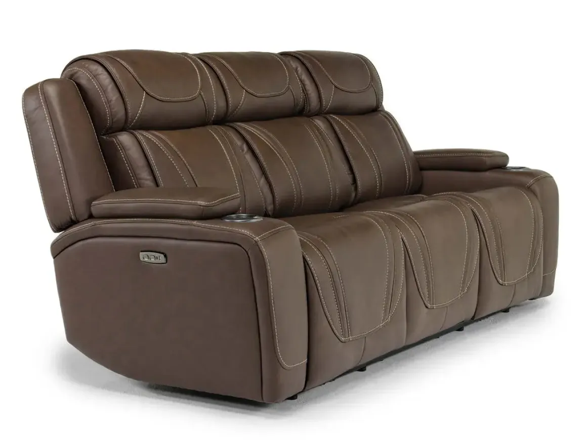 Max 2 Power Sofa In Aline Butternut Leather