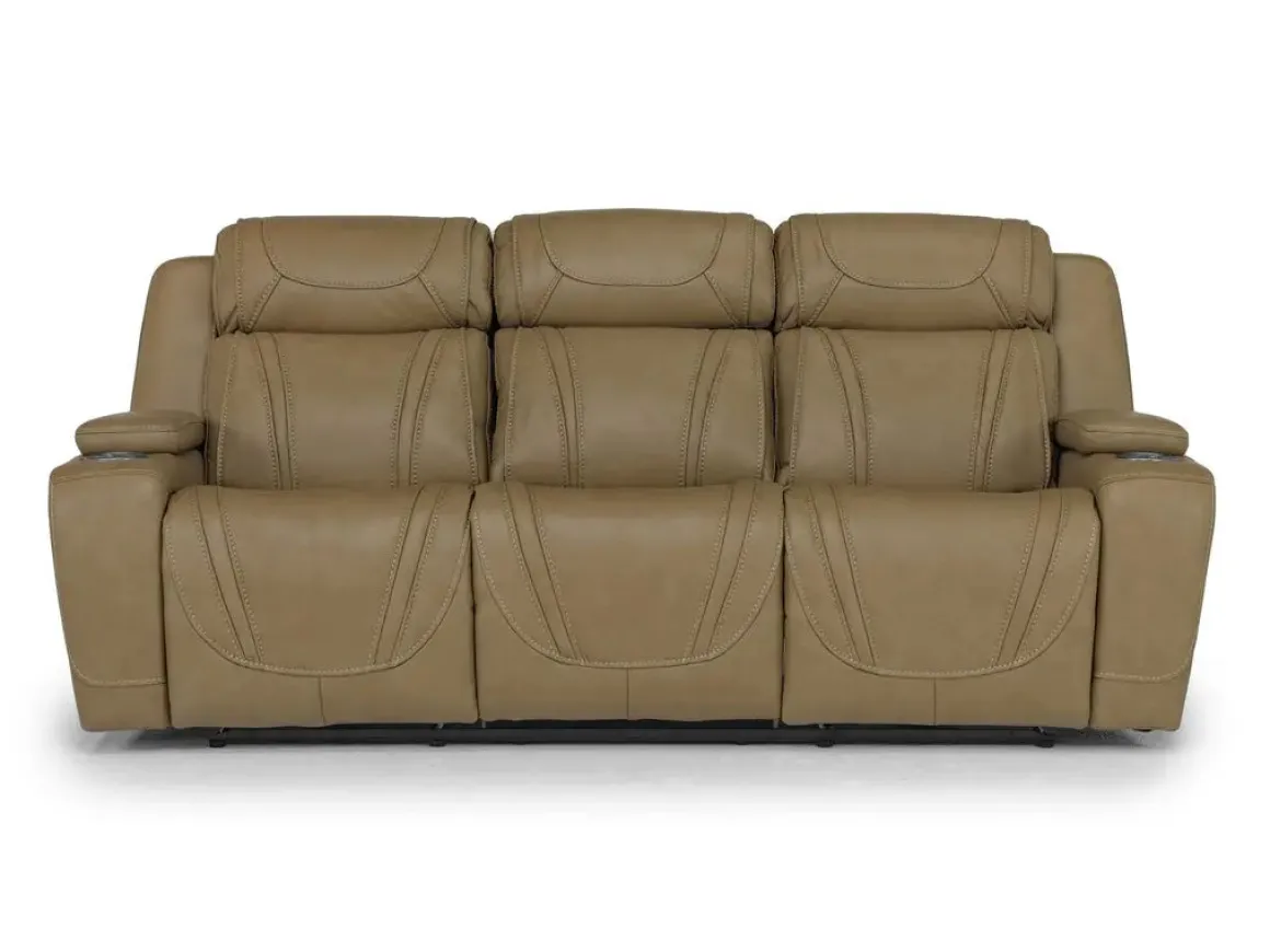 Max 2 Power Sofa In Aline Butternut Leather