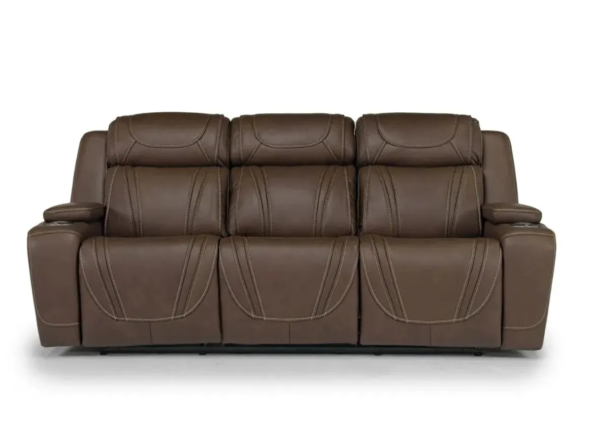 Max 2 Power Sofa In Aline Butternut Leather