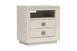 Maxime Storage Bed, Dresser, Mirror & Nightstand In Sugar, Full