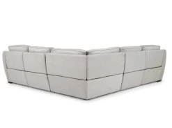 Mayflower 5 Piece 2 Power Sectional W/ 2 Power Armless Recliner In Ashland Sand