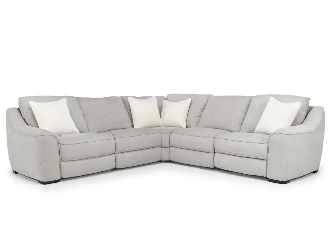 Mayflower 5 Piece 2 Power Sectional In Ashland Sand