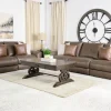 Mayflower 2 Power Sofa & Loveseat In Seville Umber Leather