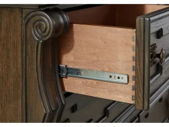 Maylee 2 Drawer Charging Nightstand In Dark Brown