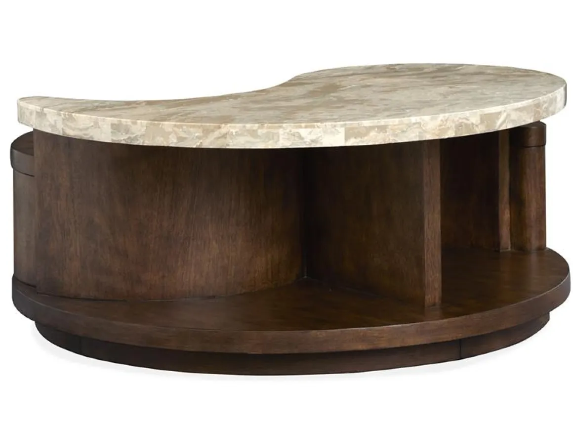 Mcpherson Round Coffee Table In Burnt Umber