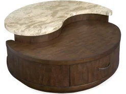 Mcpherson Round Coffee Table In Burnt Umber
