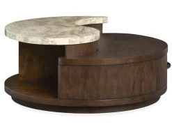 Mcpherson Round Coffee Table In Burnt Umber