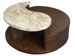 Mcpherson Round Coffee Table In Burnt Umber