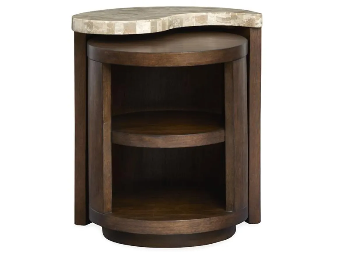 Mcpherson Round End Table In Burnt Umber