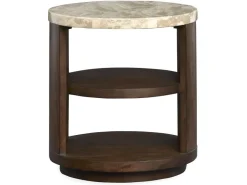Mcpherson Round End Table In Burnt Umber