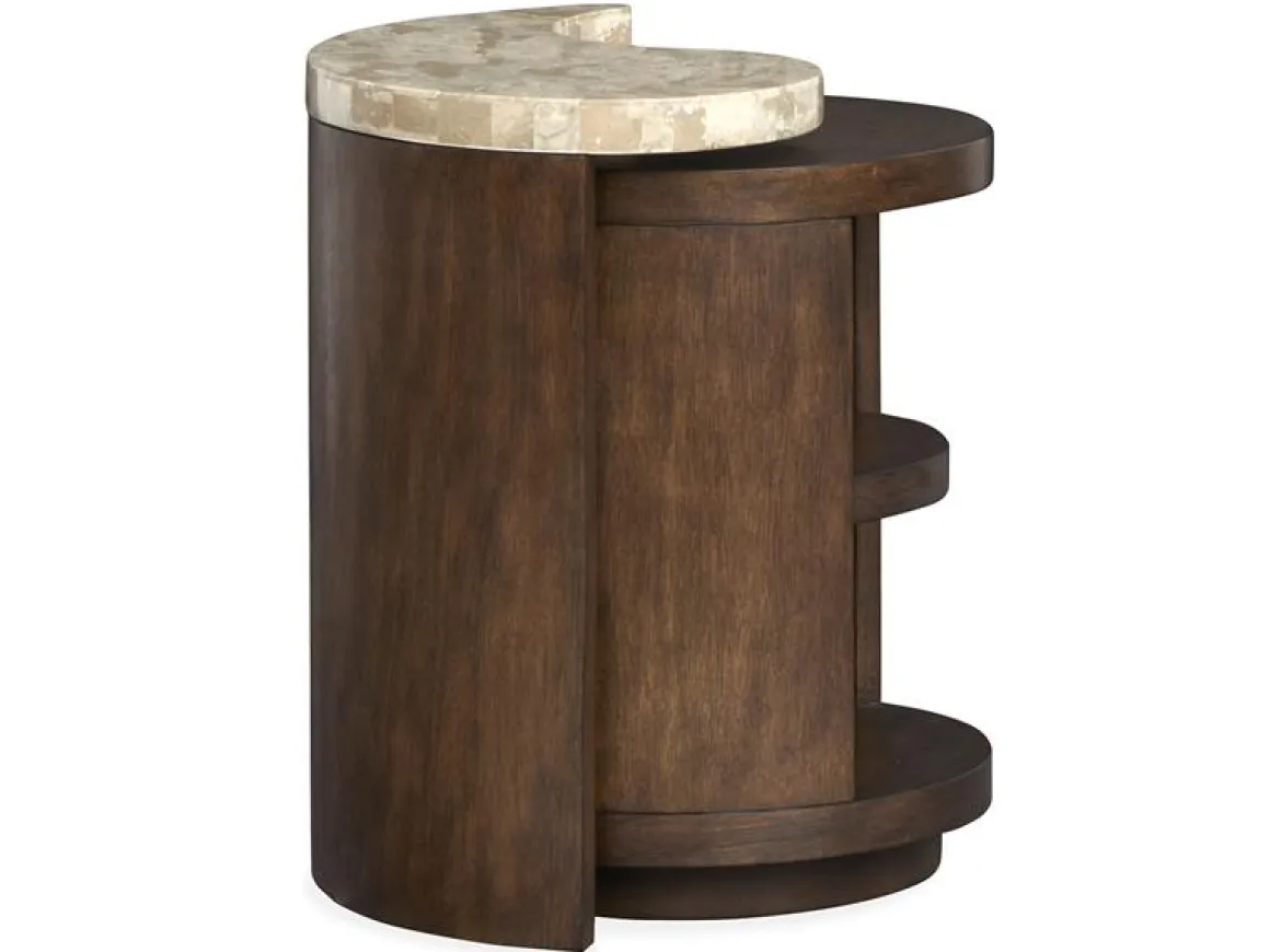 Mcpherson Round End Table In Burnt Umber