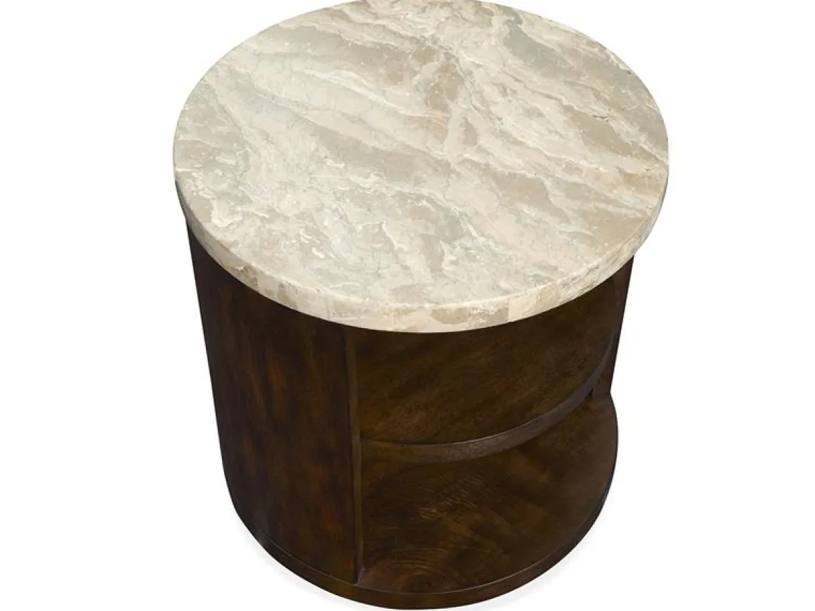 Mcpherson Round End Table In Burnt Umber