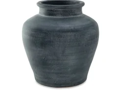 Meadie Tall Vase In Distressed White